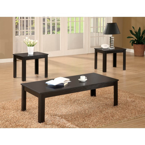 Coaster Furniture Elias Black 3pc Occasional Table Set