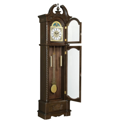 Coaster Furniture Cedric Golden Brown Grandfather Clock