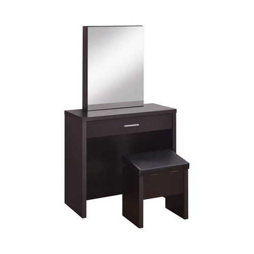 Coaster Furniture Harvey Cappuccino Black Vanity Set