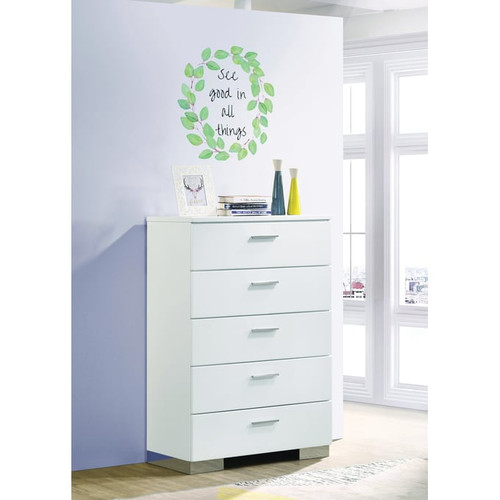 Coaster Furniture Felicity Glossy White Chest