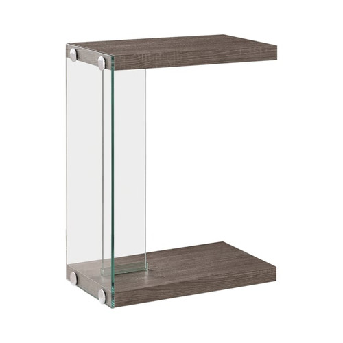 Coaster Furniture Colby Weathered Grey Clear Accent Table