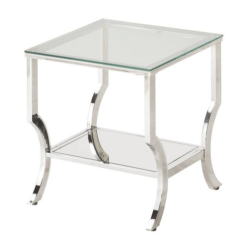 Coaster Furniture Saide Chrome Square End Table