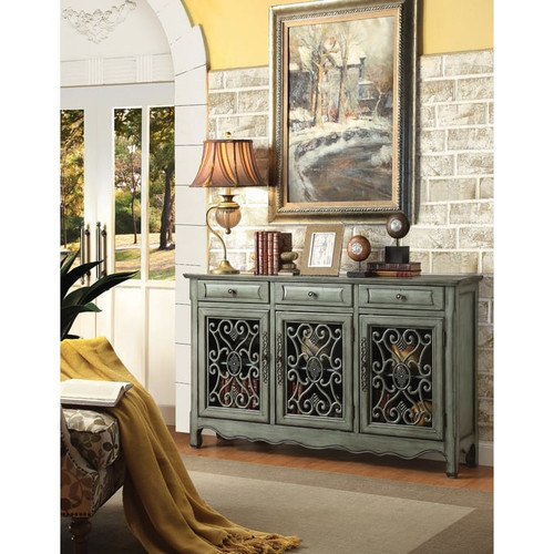 Coaster Furniture Madeline Antique Green 3 Doors Accent Cabinet