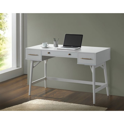 Coaster Furniture Mugga White 3 Drawers Writing Desk