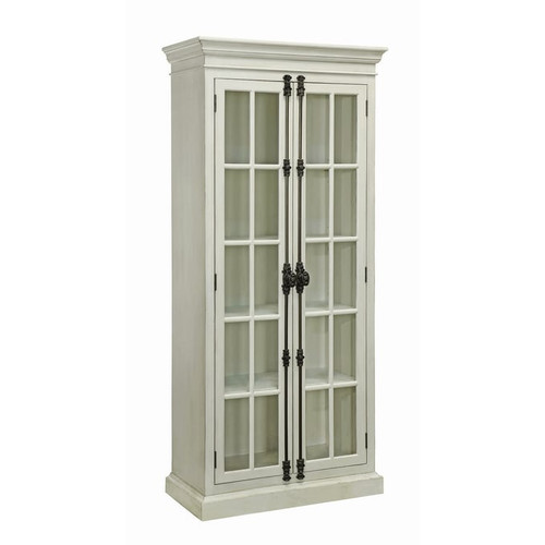 Coaster Furniture Toni Antique White 2 Doors Tall Cabinet