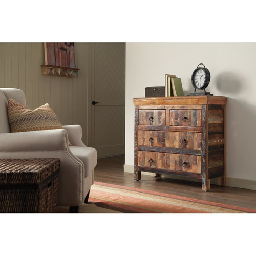 Coaster Furniture Harper Reclaimed Wood 4 Drawers Accent Cabinet