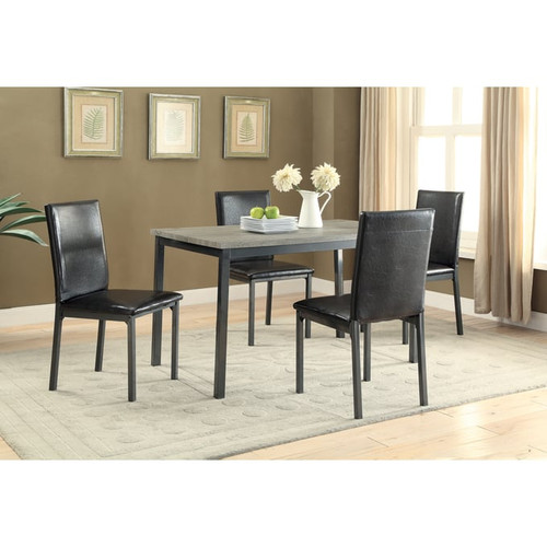 Coaster Furniture Garza Black Grey Rectangular Dining Table