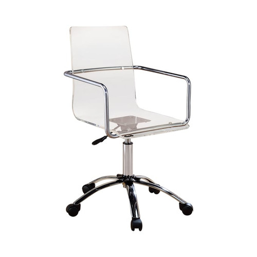 Coaster Furniture Caraway Clear Chrome Office Chair with Casters