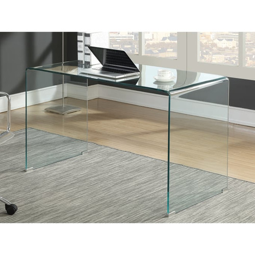 glass writing desk