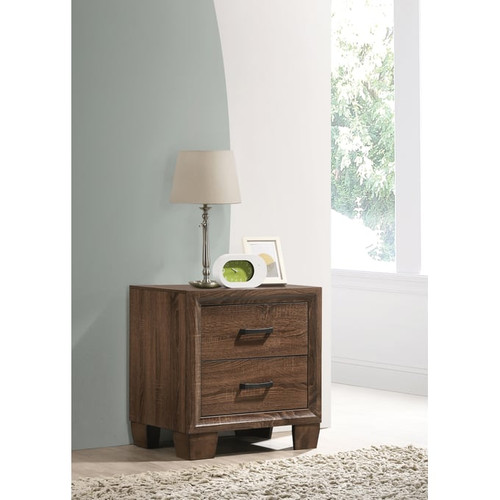 Coaster Furniture Brandon Medium Warm Brown 2 Drawers Nightstand