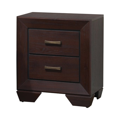 Coaster Furniture Kauffman Dark Cocoa 2 Drawers Nightstand