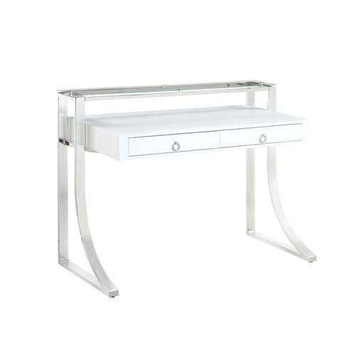 Coaster Furniture Glossy White Writing Desk