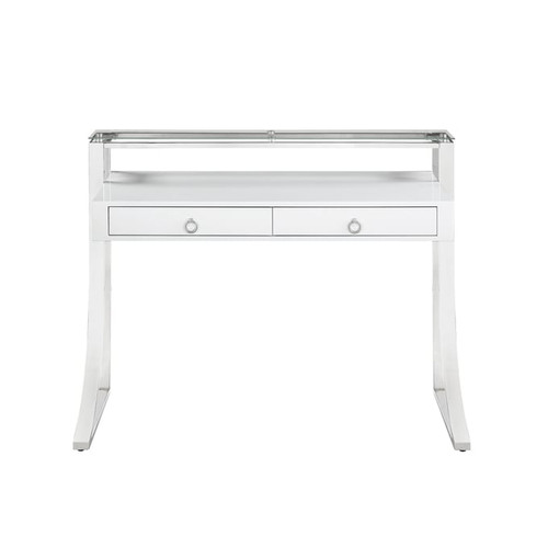 Coaster Furniture Glossy White Writing Desk