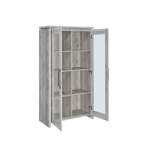 Coaster Furniture Alejo Grey Driftwood 2 Doors Tall Cabinet