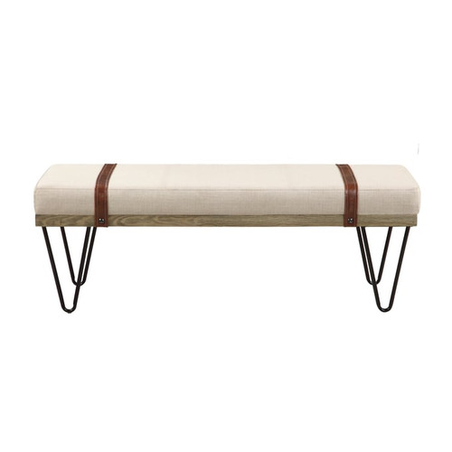 Coaster Furniture Austin Beige Black Bench