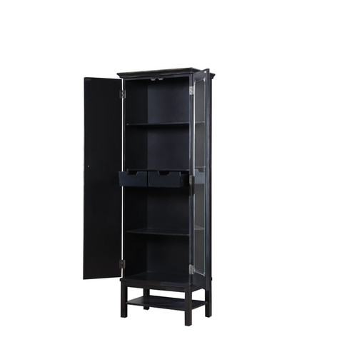 Coaster Furniture Lovegood Rich Brown Black 2 Doors Accent Cabinet