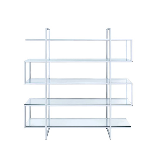 Coaster Furniture Elmer Chrome Clear Bookcase