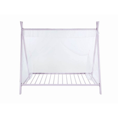 Coaster Furniture Fultonville White Pink Twin Metal Tent Bed