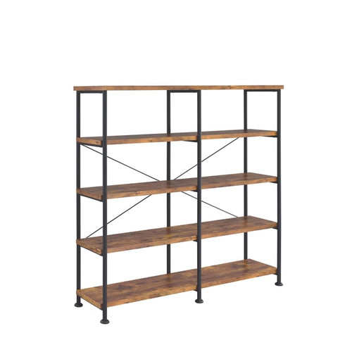 Coaster Furniture Analiese Antique Nutmeg 4 Shelf Open Bookcase