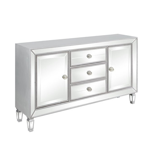 Coaster Furniture Leticia Silver 3 Drawers Accent Cabinet