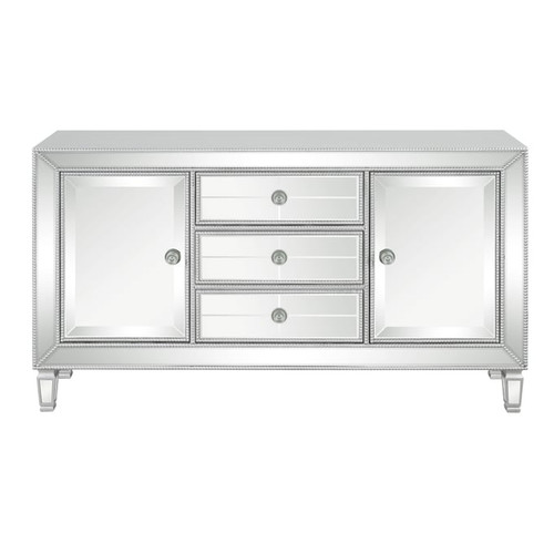 Coaster Furniture Leticia Silver 3 Drawers Accent Cabinet