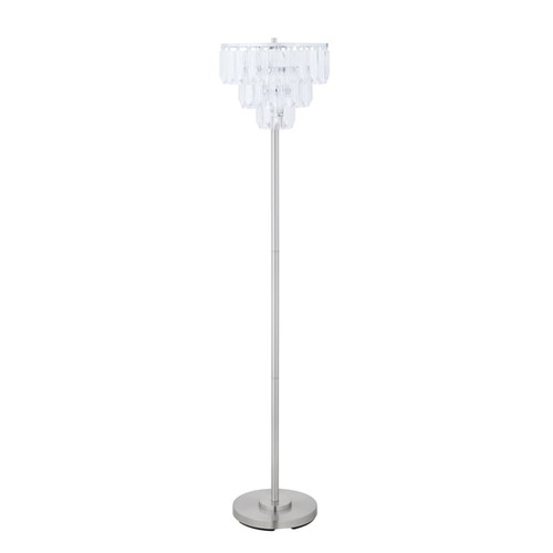 Coaster Furniture Anya White Chrome Metal Base Floor Lamp