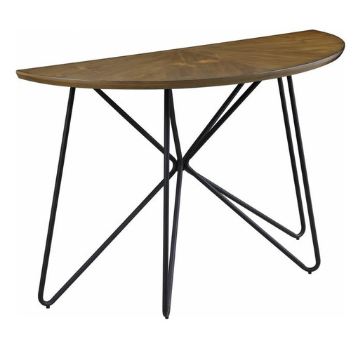 Coaster Furniture Brinnon Dark Brown Semicircle Sofa Table