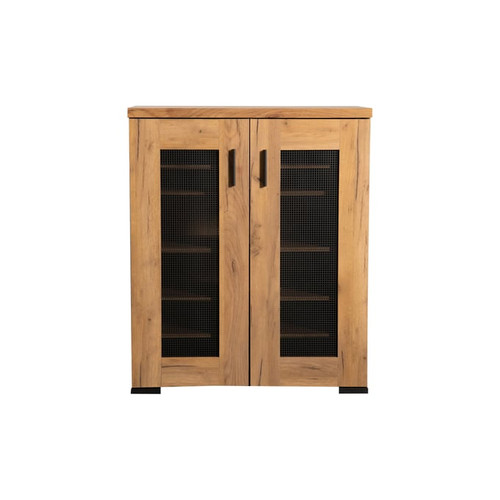 Coaster Furniture Bristol Golden Oak Metal Mesh Door Accent Cabinet