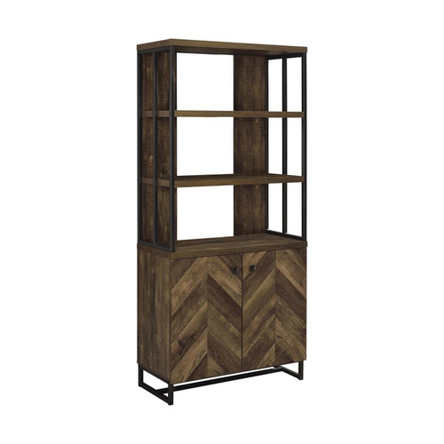 Coaster Furniture Millbrook Rustic Oak Herringbone Bookcase