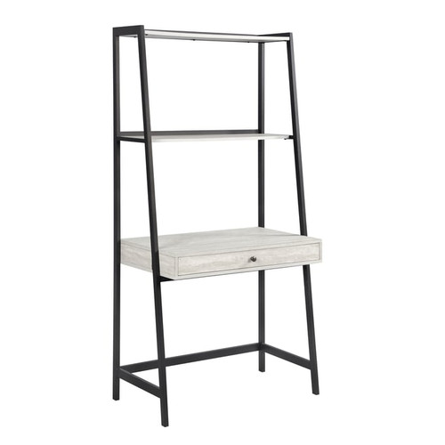 Coaster Furniture Pinckard Grey Stone Black 1 Drawer Ladder Desk