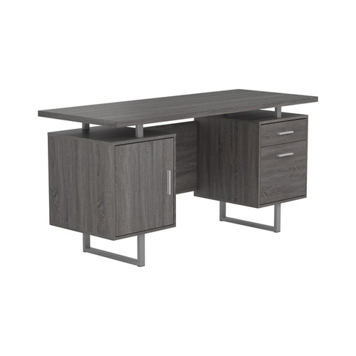 Coaster Furniture Lawtey Weathered Grey Office Desk