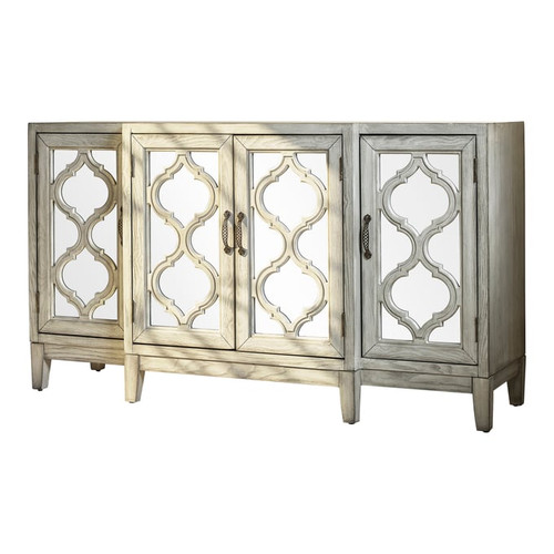 Coaster Furniture Mckellen Antique White 4 Doors Accent Cabinet