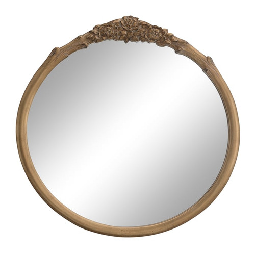 Coaster Furniture Sylvie Vintage Gold Round Wall Floor Mirror