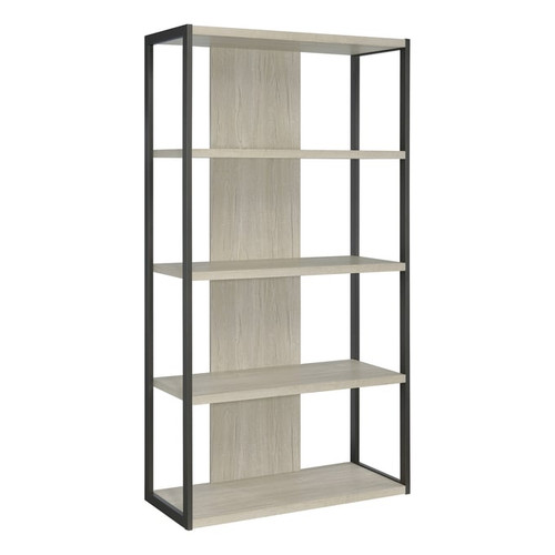 Coaster Furniture Loomis Whitewashed Grey 4 Shelf Bookcase