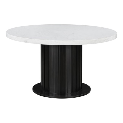 Coaster Furniture Sherry White Rustic Espresso Round Dining Table
