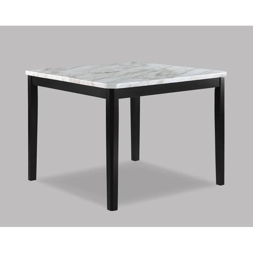 Crown Mark Pascal White Black Counter Height Table