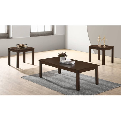 Crown Mark Pierce Brown 3pc Occasional Table Set