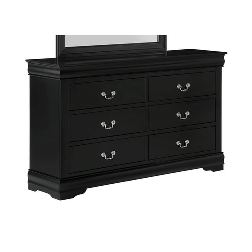 Crown Mark Louis Philip Black Dresser