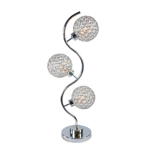 Crown Mark Crystal 3 Globe Table Lamp