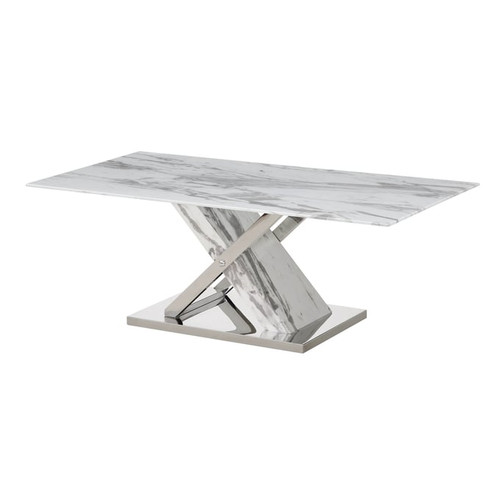 Global Furniture T1274 Light Grey Silver Coffee Table