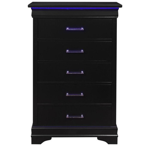 Global Furniture Charlie Black Chests With LED