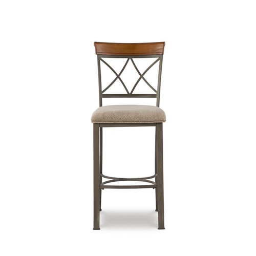 Powell Furniture Hamilton Medium Cherry Taupe Barstool