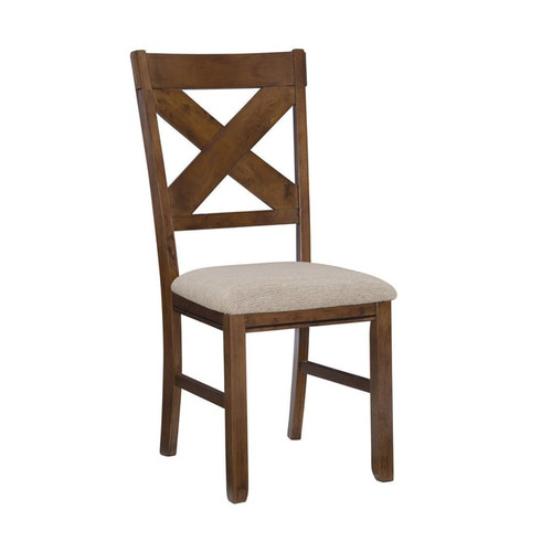 2 Powell Furniture Kraven Dark Hazelnut Side Chairs