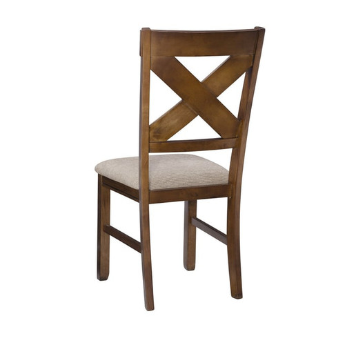 2 Powell Furniture Kraven Dark Hazelnut Side Chairs