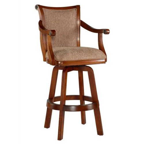 Powell Furniture Brandon Lightly Warm Cherry Light Brown Swivel Bar Stool