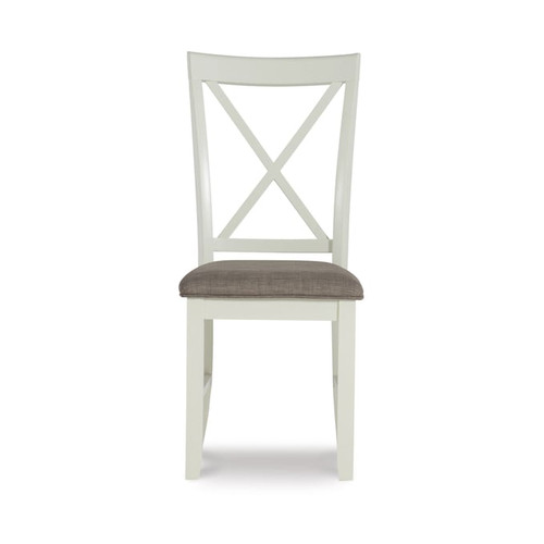 2 Powell Furniture Jane Vanilla White Side Chairs