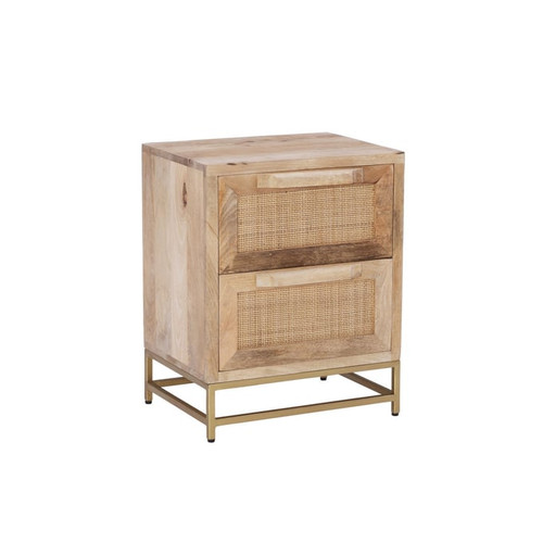 Powell Furniture Janie Natural Rattan 2 Drawers Cabinet