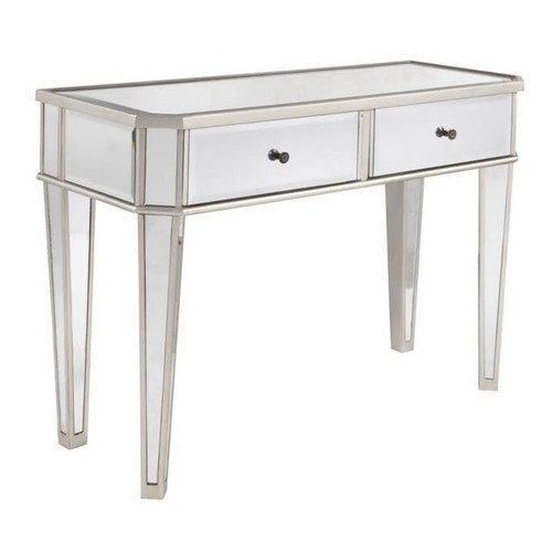 Powell Furniture Silver 2 Drawers Mirrored Console