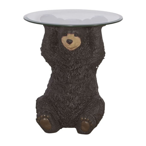 Powell Furniture Barney Dark Brown Bear Side Table