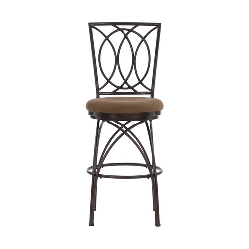 Powell Furniture Brasco Tan Metal Crossed Legs Bar Stool